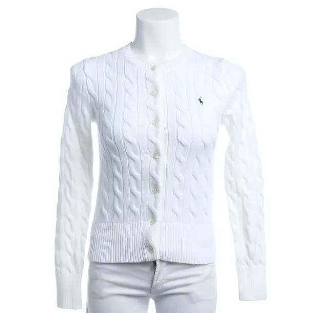 Strickjacke in Weiß, Baumwolle, Polo Ralph Lauren