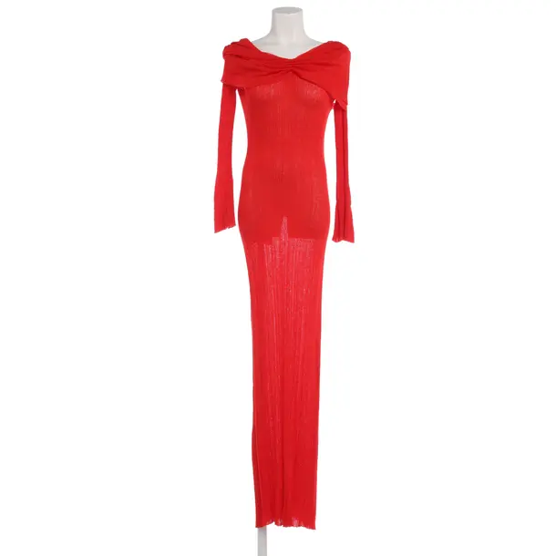 Cocktail Dress in Red, Linen, Aya Muse
