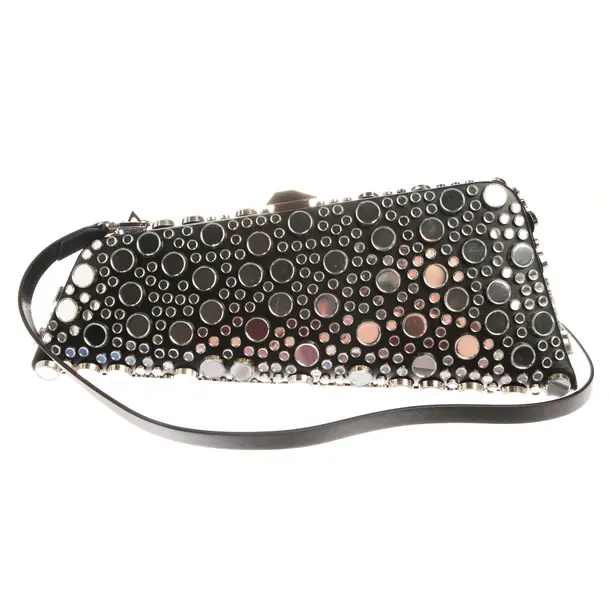 Abendtasche in Schwarz, Leder, The Attico