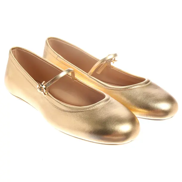 Flats in Metallic, , Gianvito Rossi