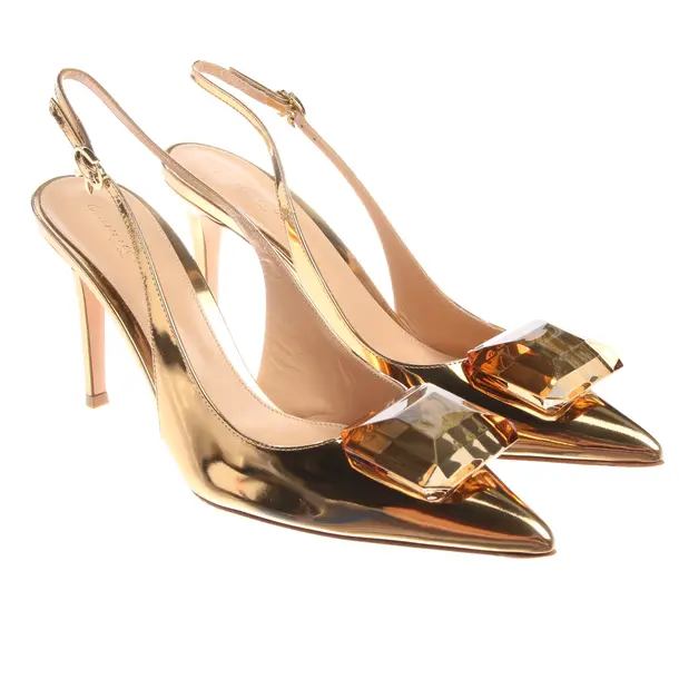 Slingbacks in Metallic, , Gianvito Rossi
