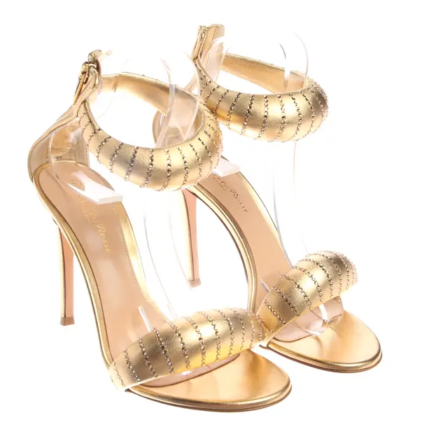Sandaletten in Metallic, , Gianvito Rossi