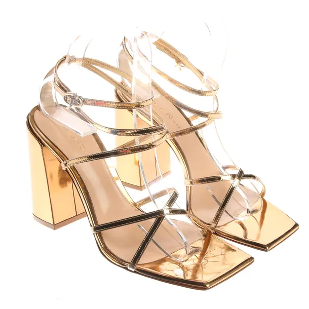 Heeled Sandals in Metallic, , Gianvito Rossi