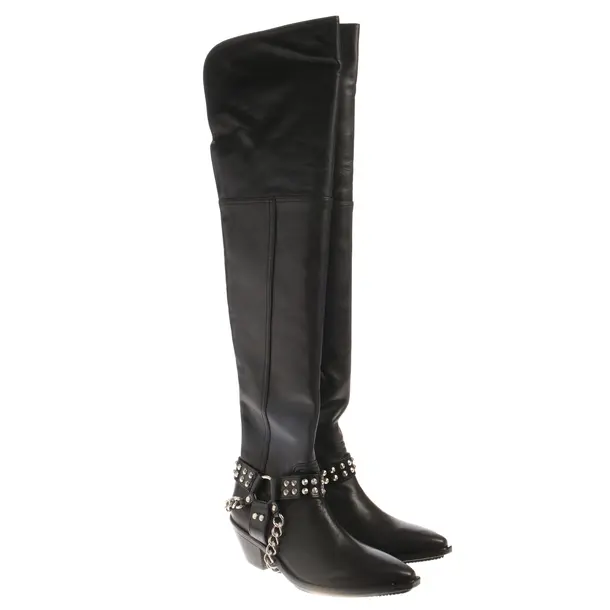 Overkneestiefel in Schwarz, , Junya Watanabe