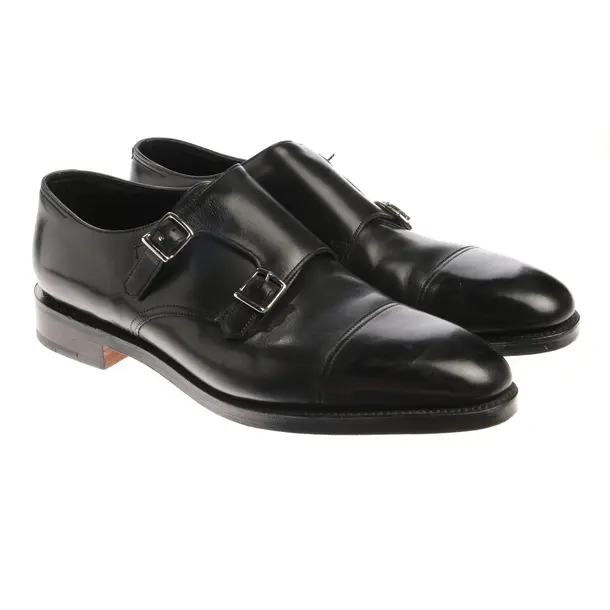 Slip On Shoes in Black, , John Lobb