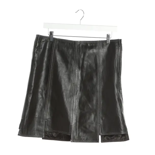 Rock in Schwarz, Leder, Ganni