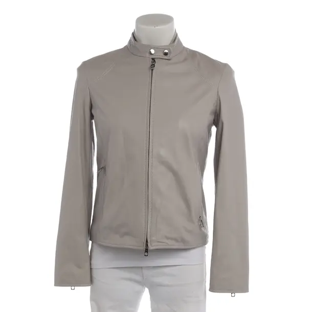 Lederjacke in Grau, Leder, Emporio Armani