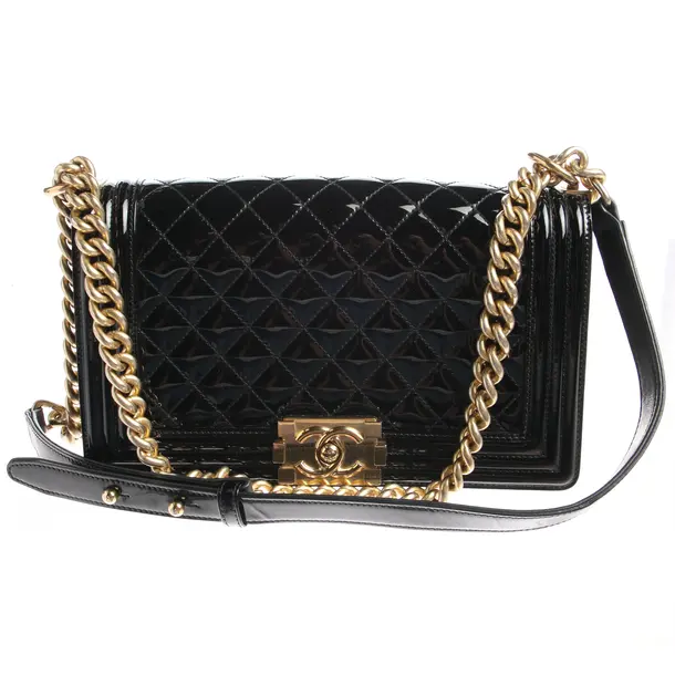 Shoulder Bag in Black, Leather, Chanel