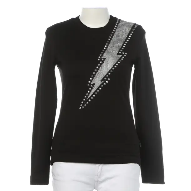 Long Sleeve Shirt in Black, Cotton, Love Moschino