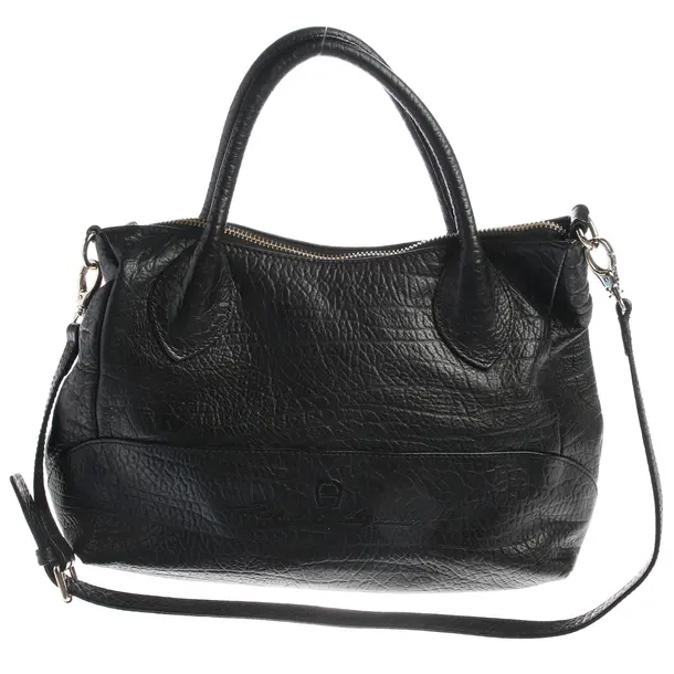 Handbag in Black, Leather, Aigner