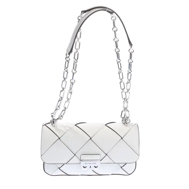 Schultertasche in Weiß, Leder, Michael Kors