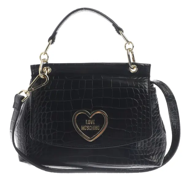Handbag in Black, Polyvinyl, Moschino