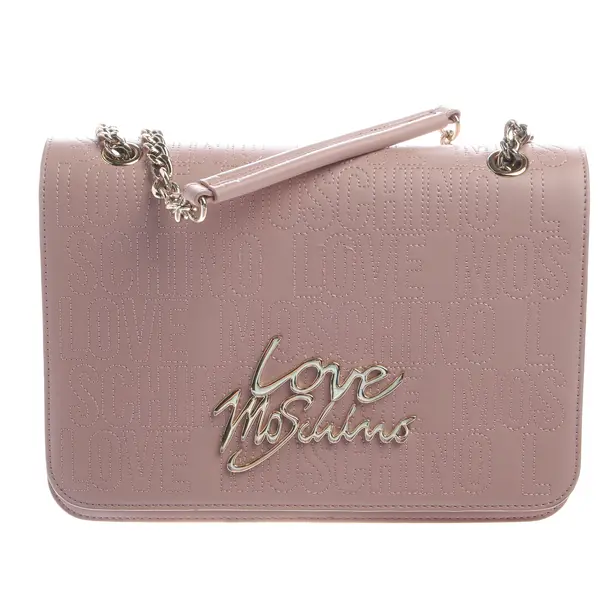 Shoulder Bag in Pink, Polyvinyl, Love Moschino