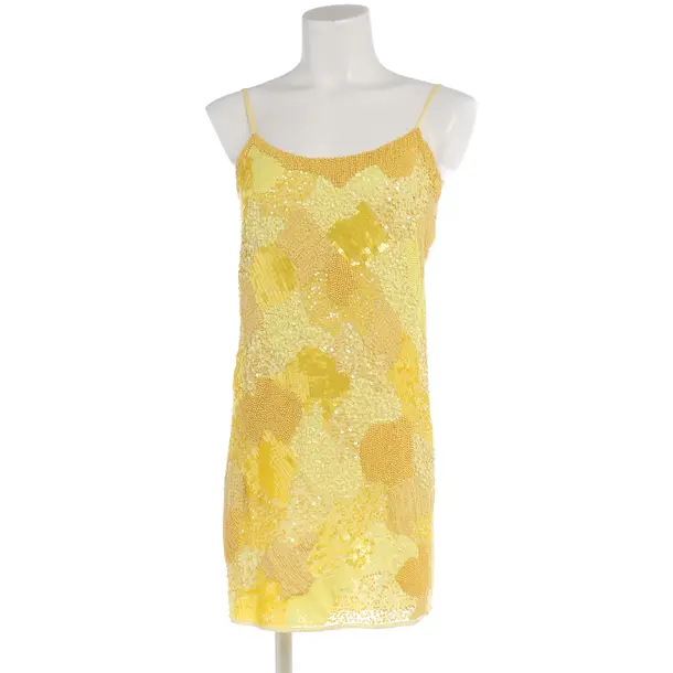 Cocktail Dress in Yellow, Linen, Maje