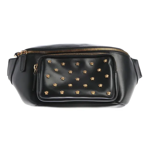 Gürteltasche in Schwarz, Leder, Versace