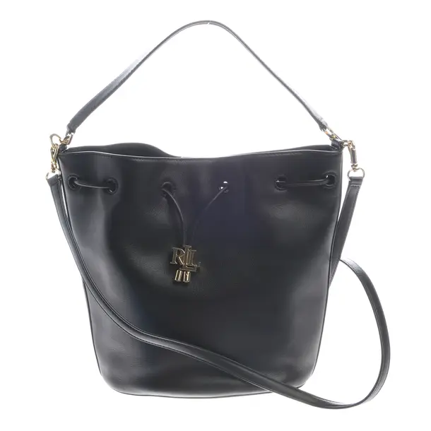 Bucket Bag in Schwarz, Leder, Lauren Ralph Lauren