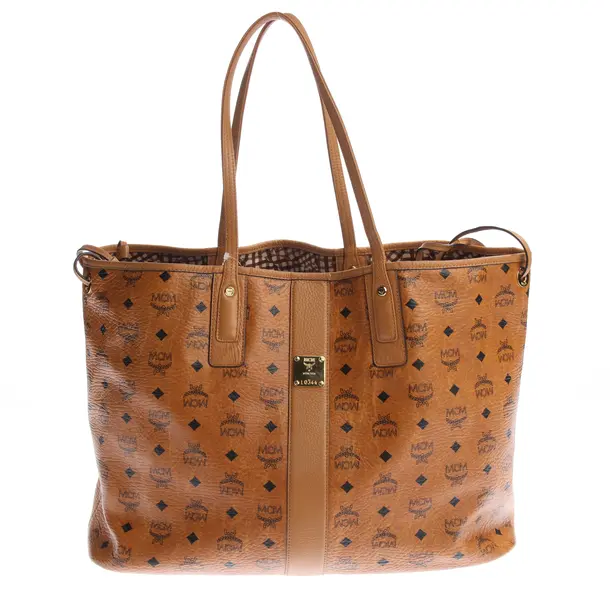 Wendeshopper in Braun, Leder, MCM