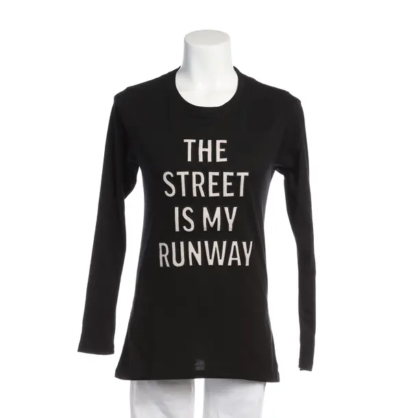 Longsleeve in Schwarz, Baumwolle, Quantum Courage