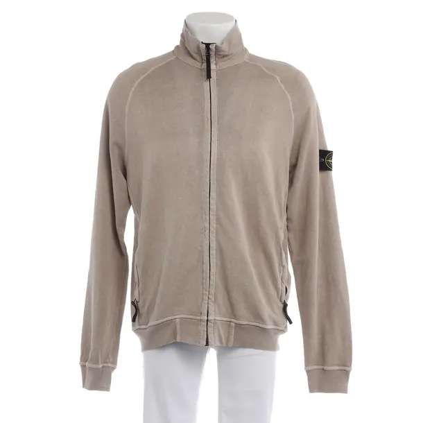Zip-Up Hoodie in Brown, Cotton, Stone Island