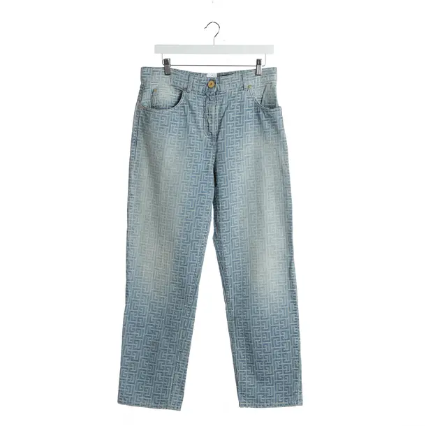 Jeans Straight Fit in Blau, Baumwolle, Balmain