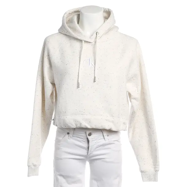 Hoodie in Weiß, Baumwolle, Calvin Klein