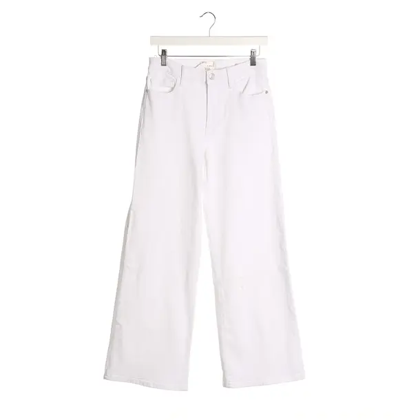 Flared Jeans in White, Cotton, Frame