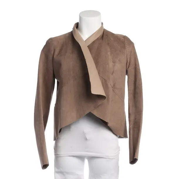 Lederjacke in Braun, Leder, Blancha
