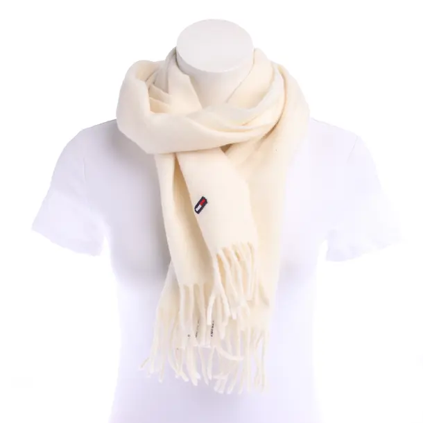 Scarf in White, Wool, Tommy Hilfiger