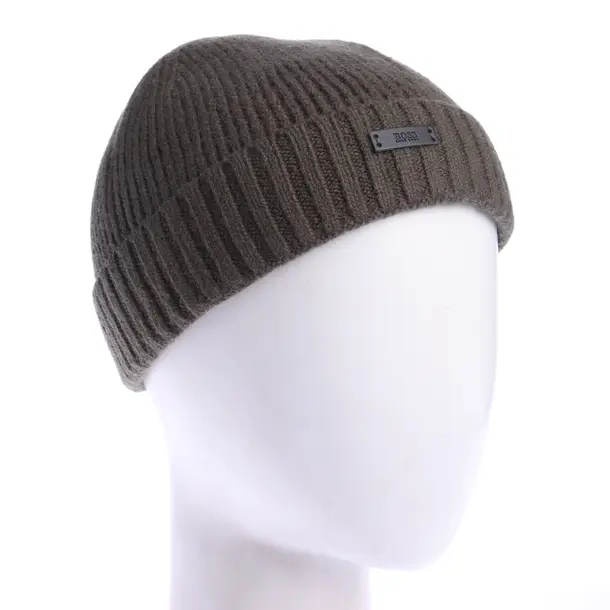 Beanie in Green, Wool, Hugo Boss Black Label