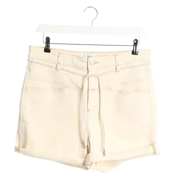 Shorts in White, Cotton, Closed