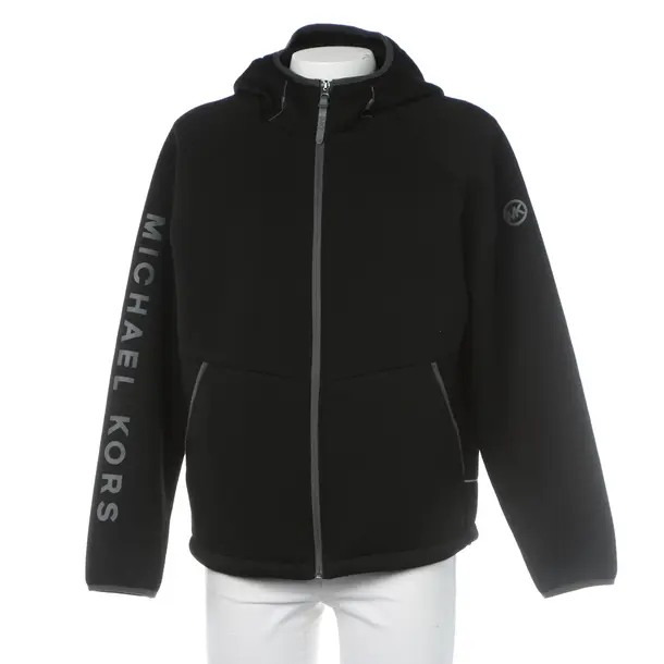 Zip-Up Hoodie in Black, Polyester, Michael Kors