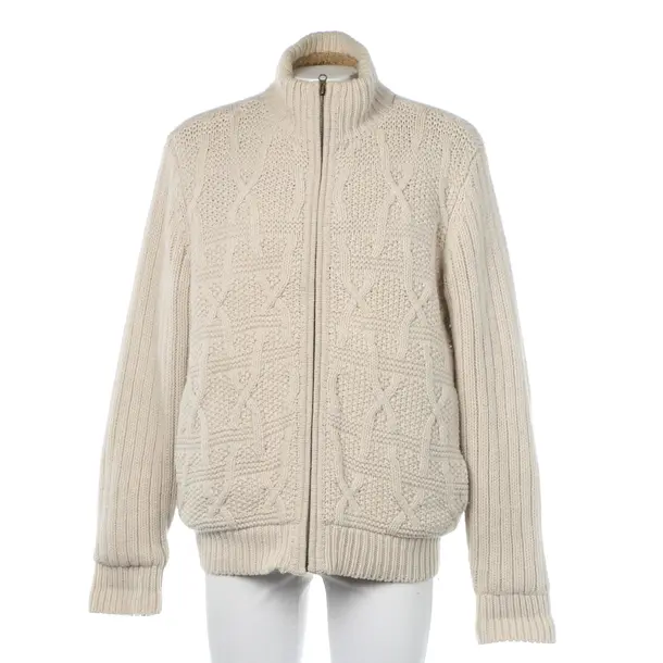 Cardigan in White, Wool, Timberland