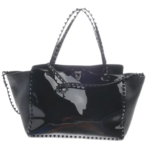 Shopper Bag in Black, Leather, Valentino