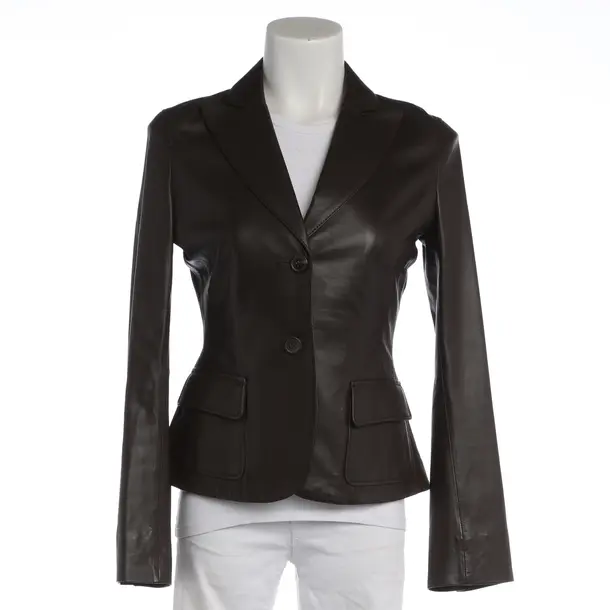 Blazer, in Dunkelbraun, Leder, Strenesse