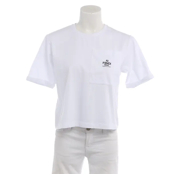 Shirt in White, Cotton, Fendi