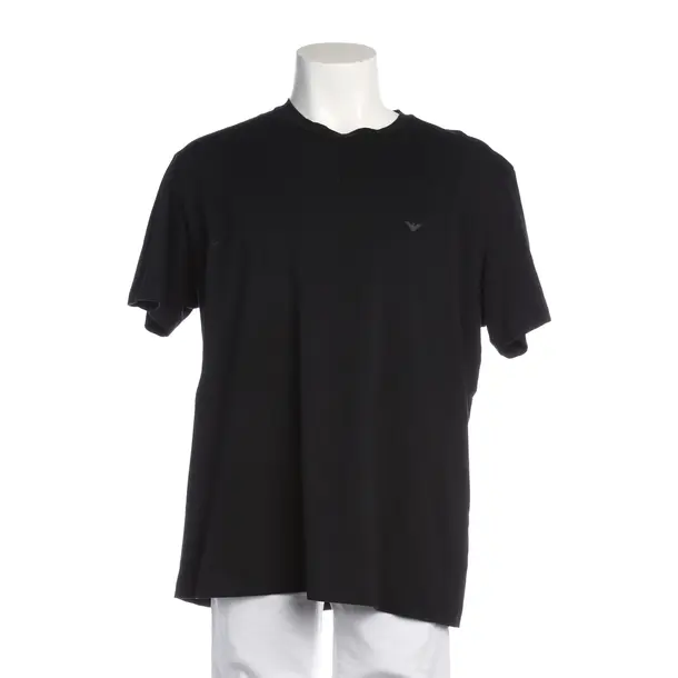 T-Shirt in Schwarz, Baumwolle, Emporio Armani