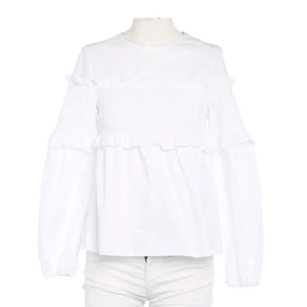 Blouse in White, Cotton, Maje