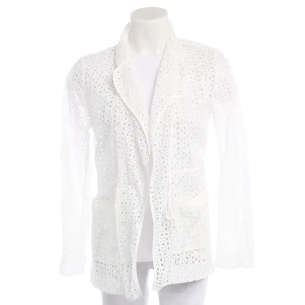 Blazer in White, Cotton, Marc Cain