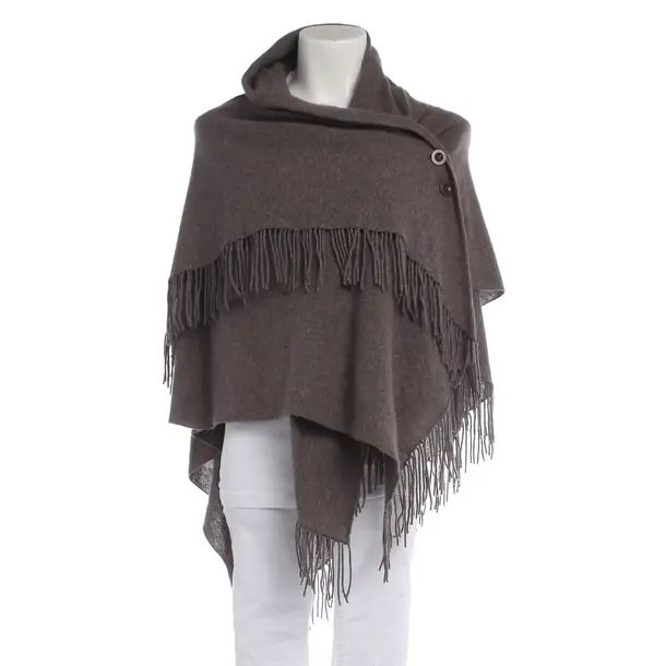 Poncho in Braun, Kaschmir, Repeat