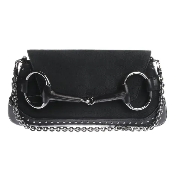 Handtasche in Schwarz, Baumwolle, Gucci