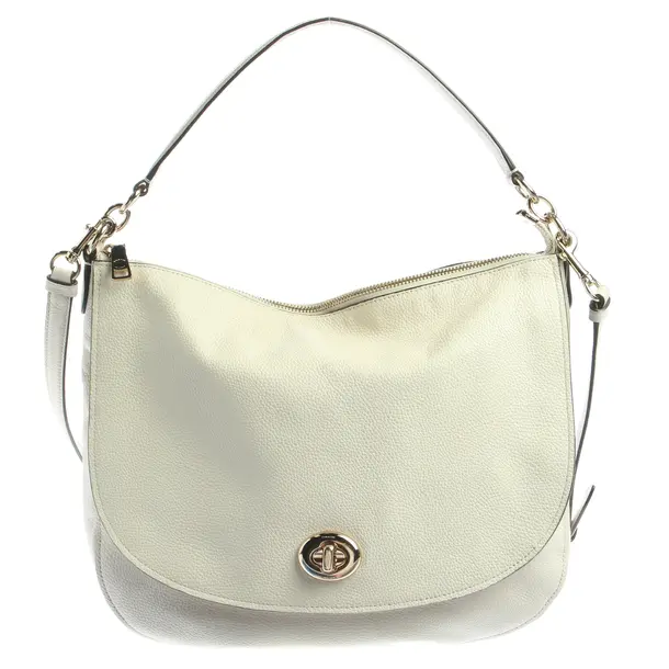Shoulder Bag in White, Leather, Coach