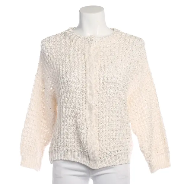Cardigan in White, Cotton, Peserico