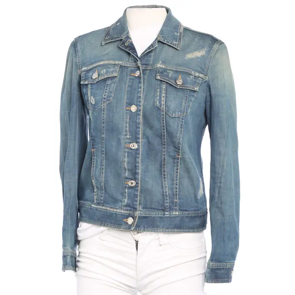 Jeansjacke in Blau, Baumwolle, Gucci