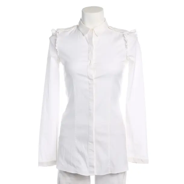 Bluse in Weiß, Baumwolle, Burberry Prorsum