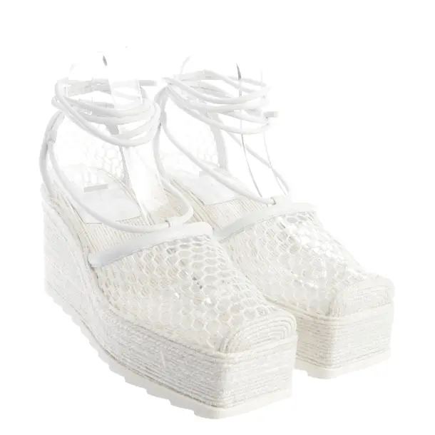 Wedges in White, , Bottega Veneta