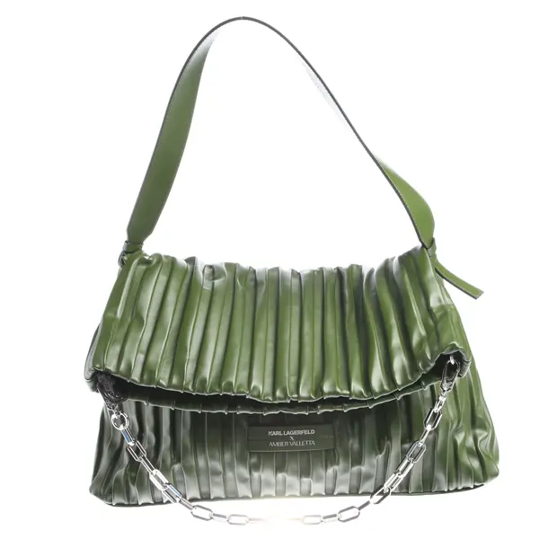 Shoulder Bag in Green, Crocodile Leather, Karl Lagerfeld