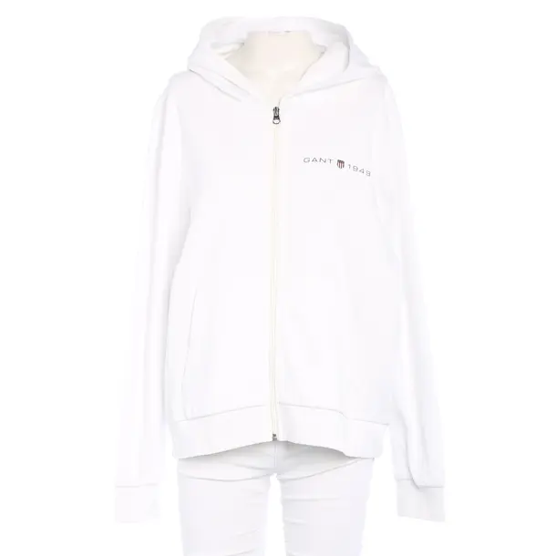 Sweatjacke in Weiß, Baumwolle, Gant