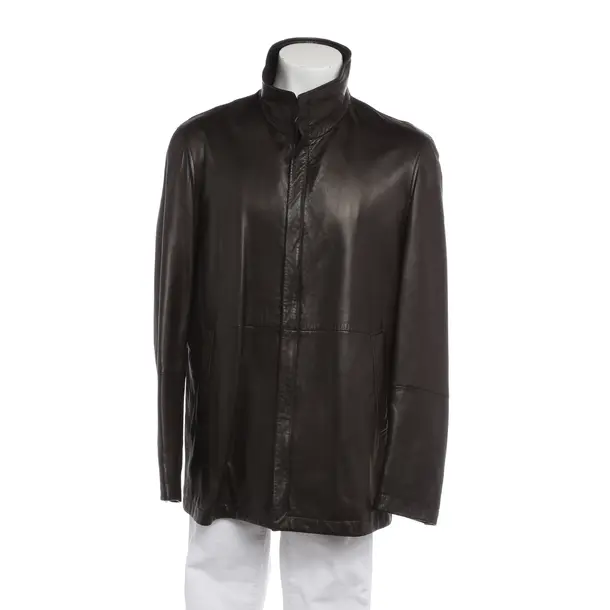 Leather Jacket in Brown, Leather, Hugo Boss Black Label