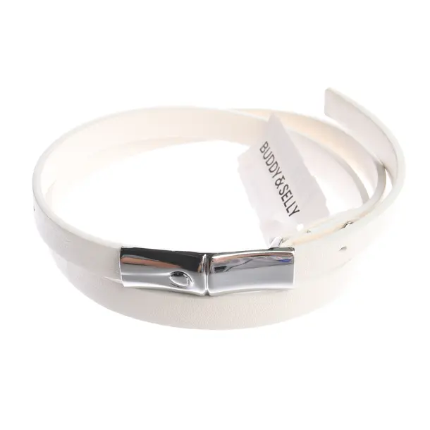 Belt in White, Leather, Longchamp