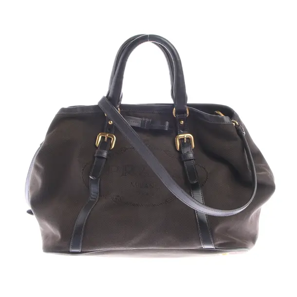 Handtasche in Braun, Baumwolle, Prada